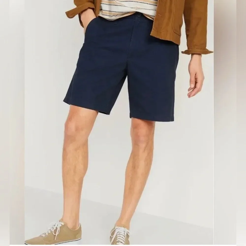 Old Navy Mens Chino Shorts Size 33 Navy Adult